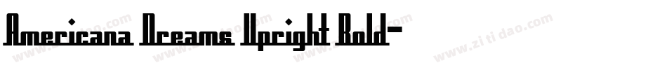 Americana Dreams Upright Bold字体转换